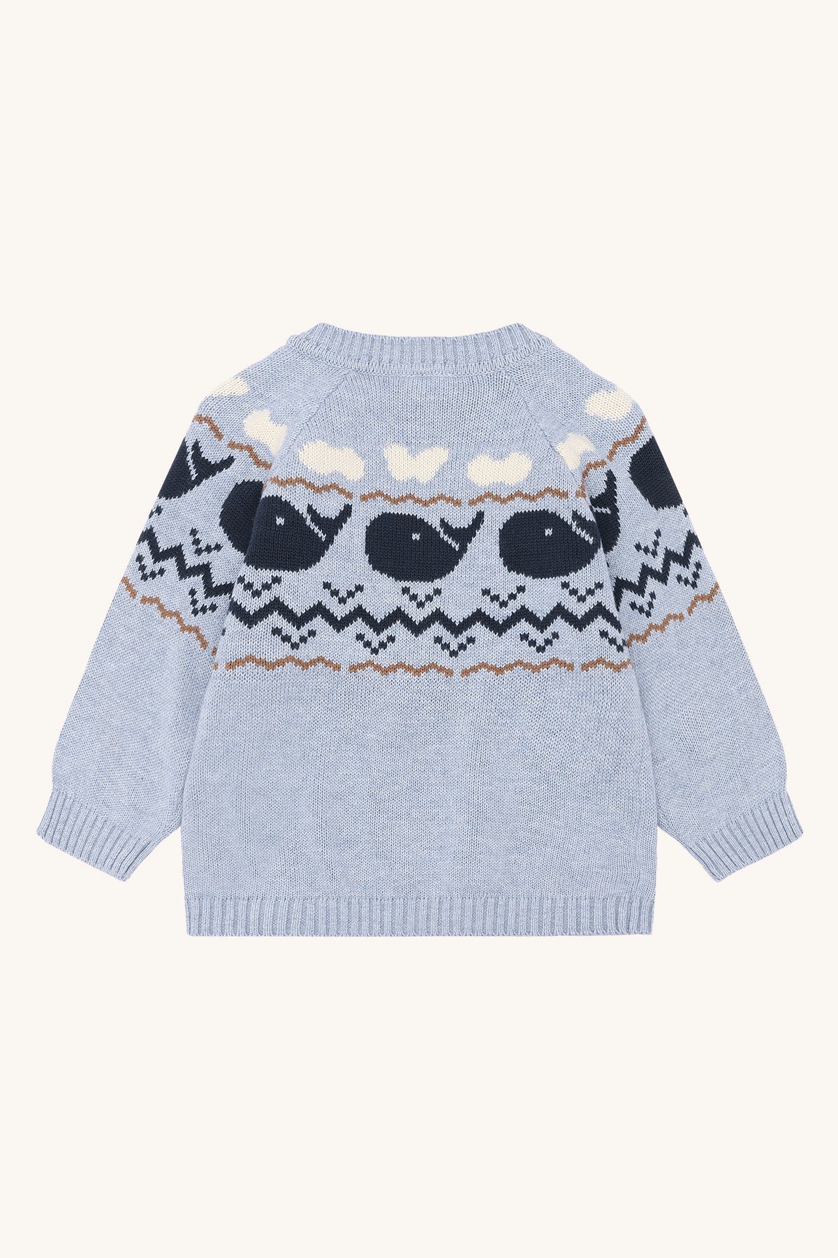 Hust & Claire Strickpullover mit Muster - Sky Melange
