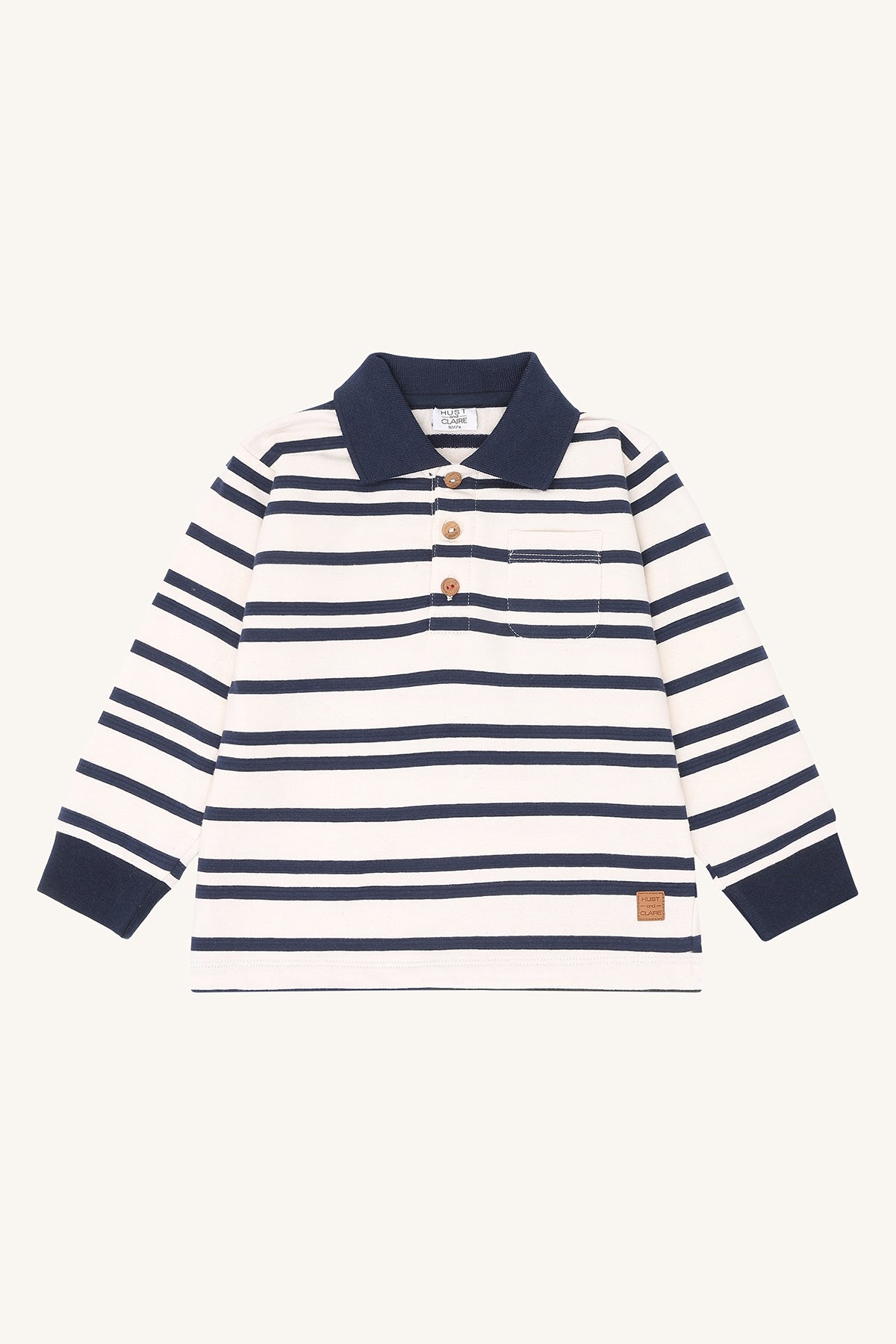 Hust & Claire Poloshirt langarm "Sune" GOTS