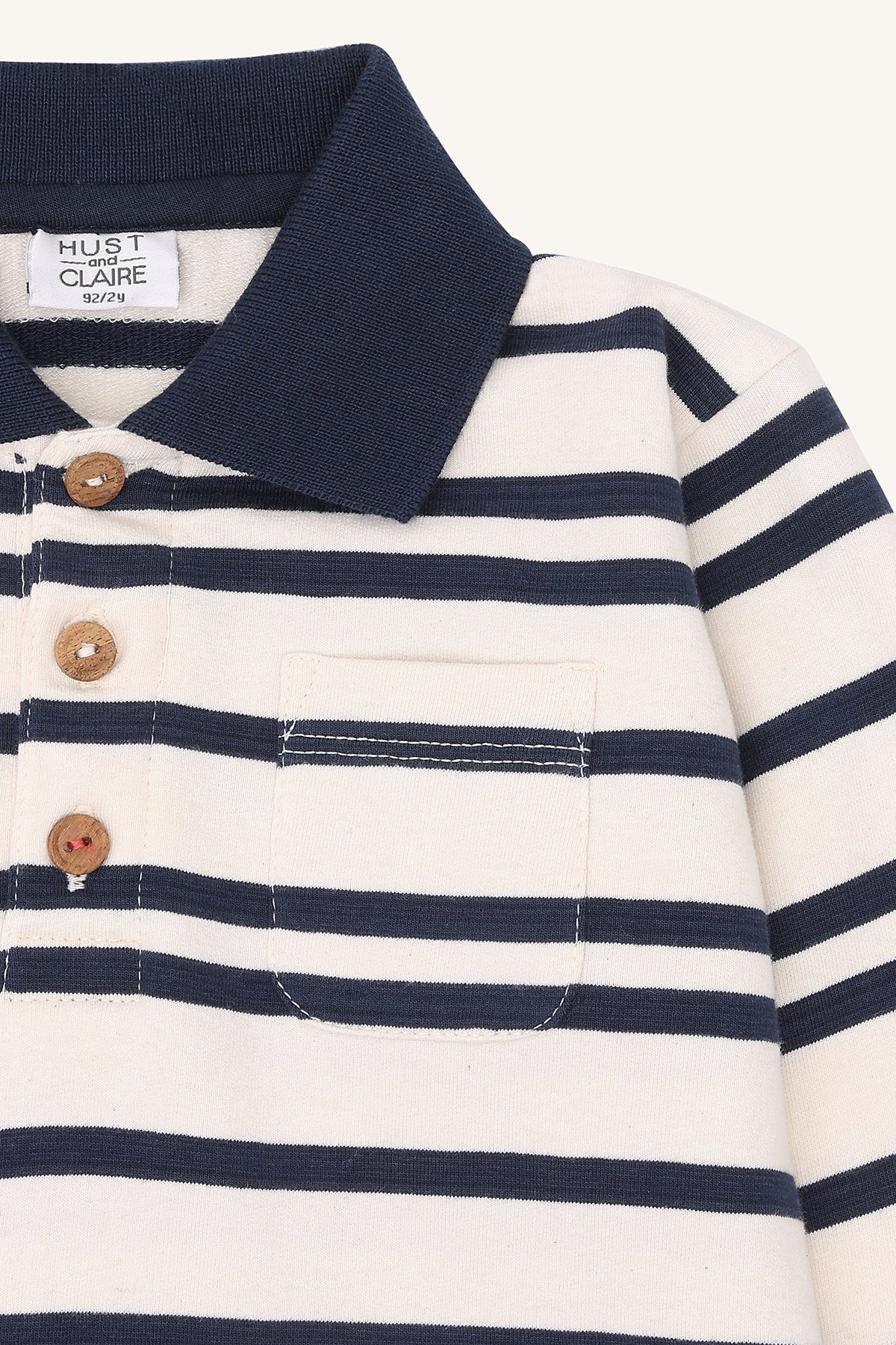 Hust & Claire Poloshirt langarm "Sune" GOTS
