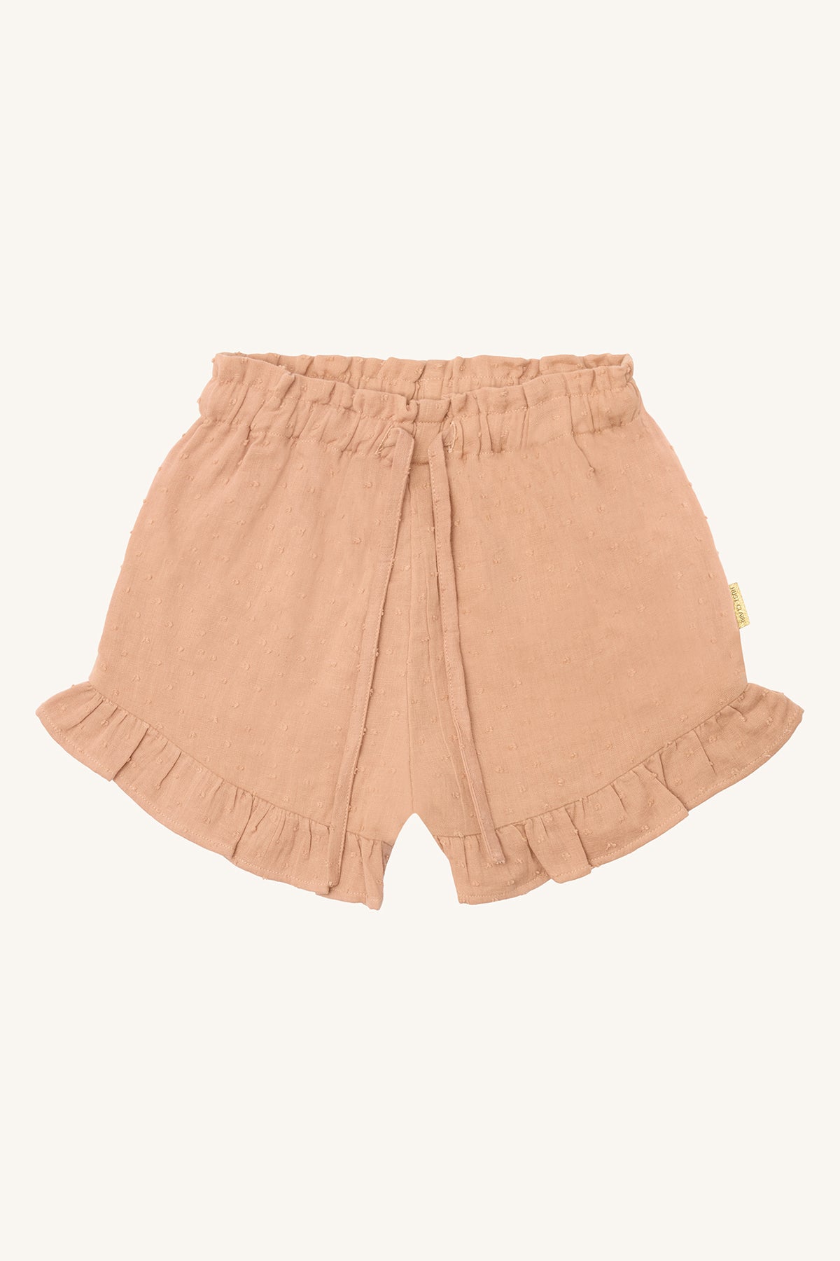 Hust & Claire Shorts "Helena" Warm Sand mit Rüschen Volant
