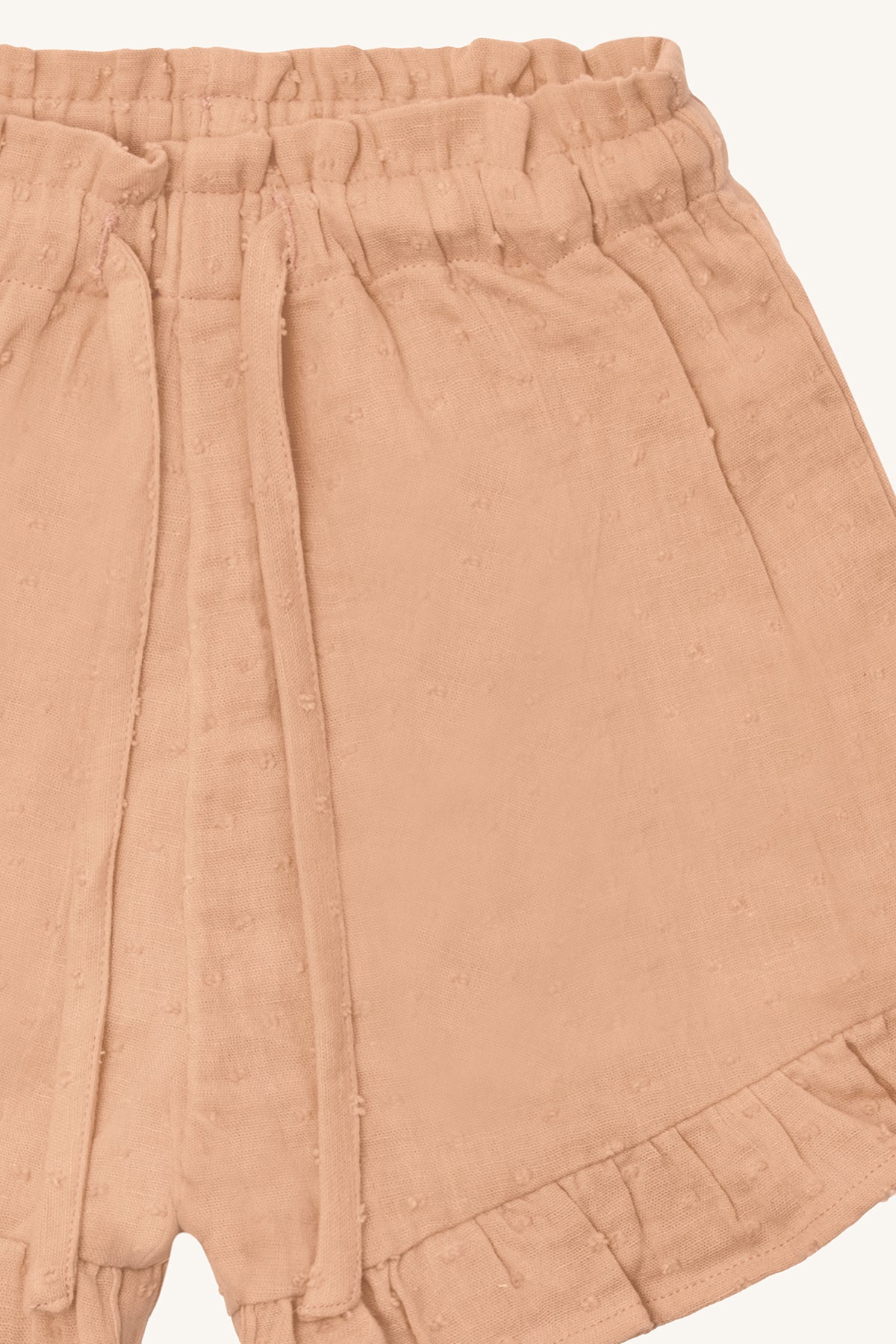 Hust & Claire Shorts "Helena" Warm Sand mit Rüschen Volant