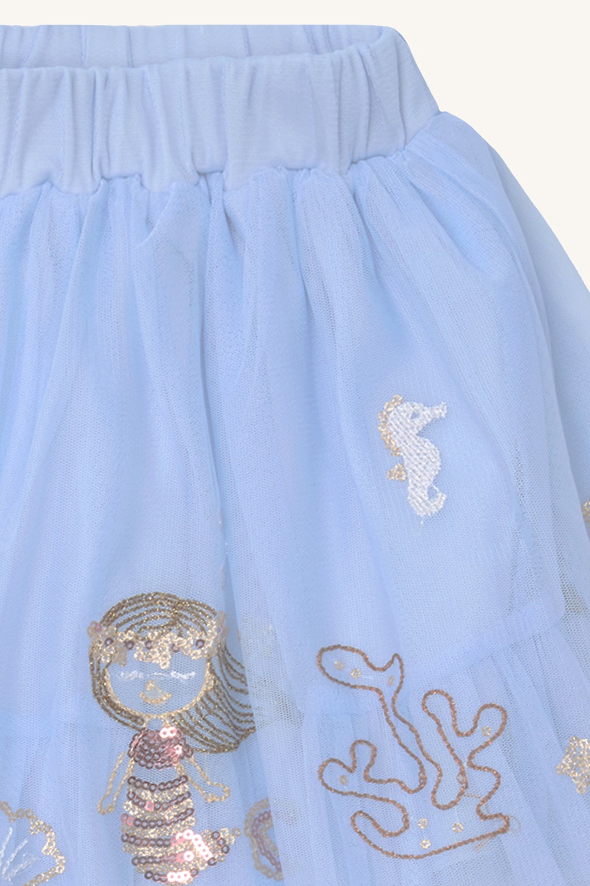 Hust & Claire Rock "Ninna" Winter Sky mit Tüll und Meerjungfrauen Motiv