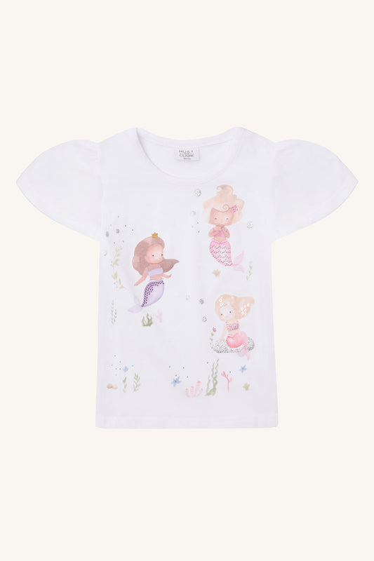 Hust & Claire T-Shirt "Alma" White mit Meerjungfrauen Motiv
