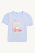 Bild in Galerie-Betrachter laden, Hust & Claire T-Shirt "Alma" White mit Muschel Motiv
