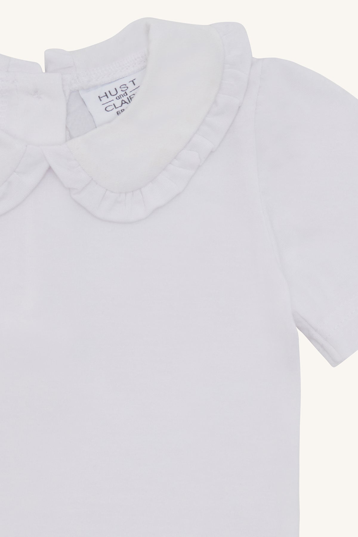 Hust & Claire T-Shirt "Alma" White mit Volant-Kragen