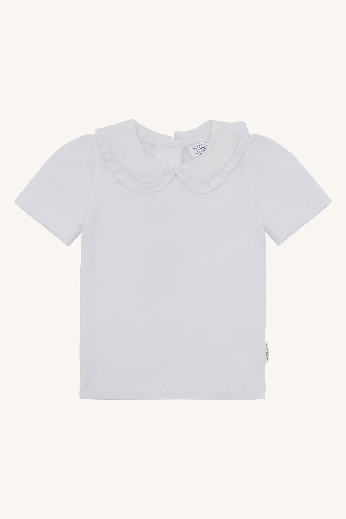 Hust & Claire T-Shirt "Alma" White mit Volant-Kragen