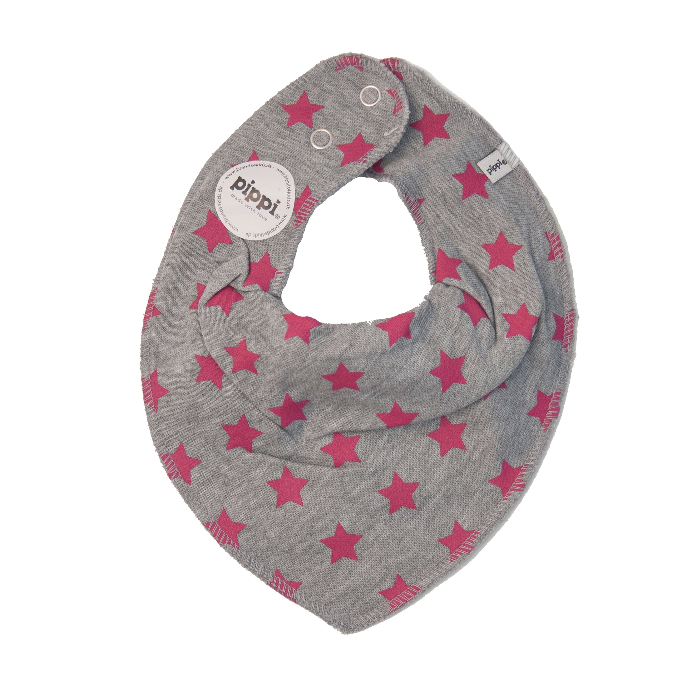 Pippi "Bandana" mit Sternen - Grau/Pink
