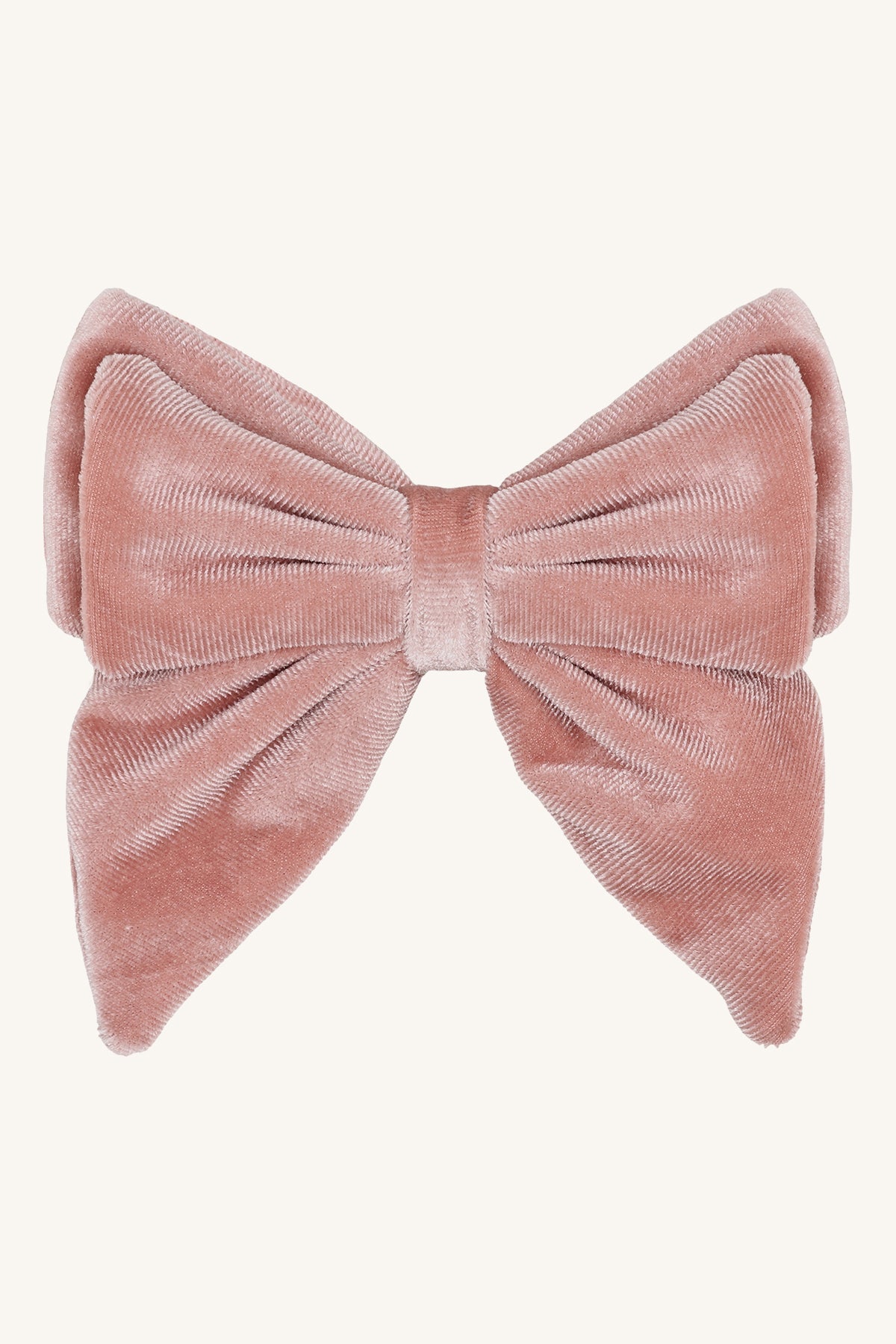 Hust & Claire "Haarclip Farhin" Velour Bow - Adobe Rose