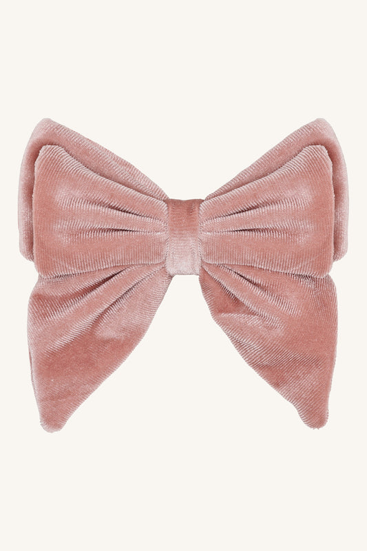 Hust & Claire "Haarclip Farhin" Velour Bow - Adobe Rose