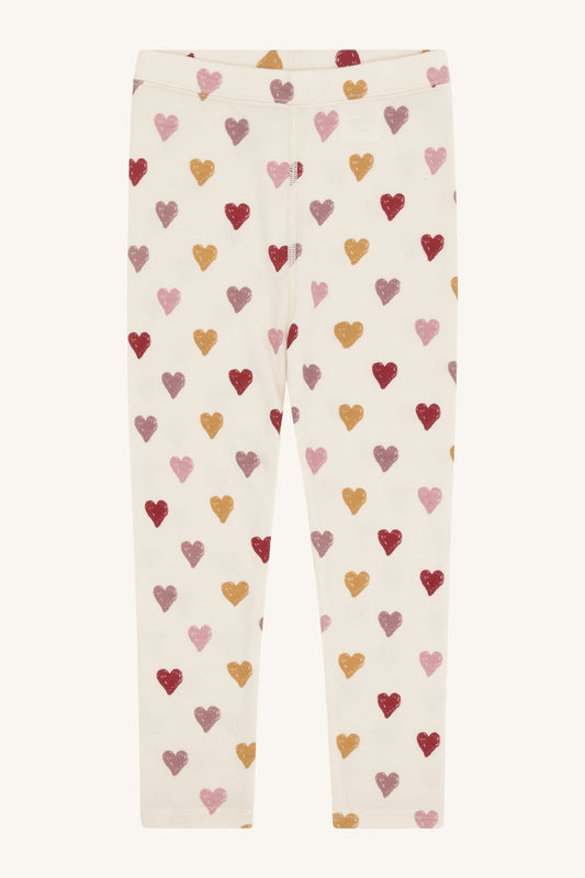 Hust & Claire "Leggings Laki Herzchen" - Off White