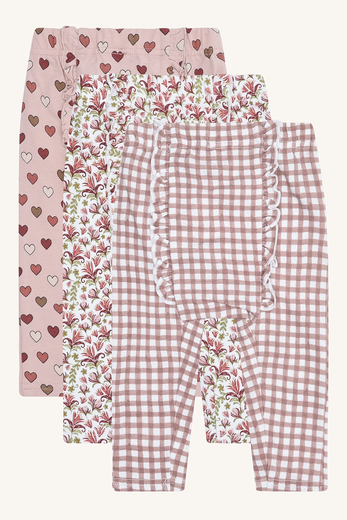 Hust & Claire "Leggings Liva" 3er Pack - Adobe Rose