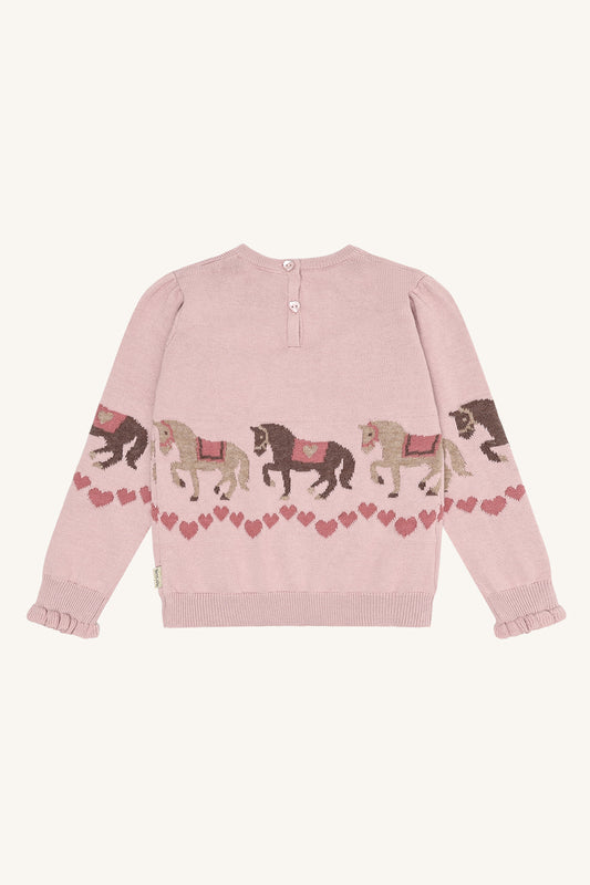 Hust & Claire "Pullover Pani Horse" - Adobe Rose