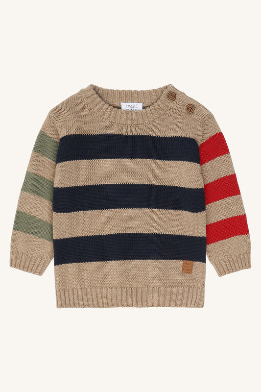 Hust & Claire "Pullover Pilou, gestreift" - Bisquit