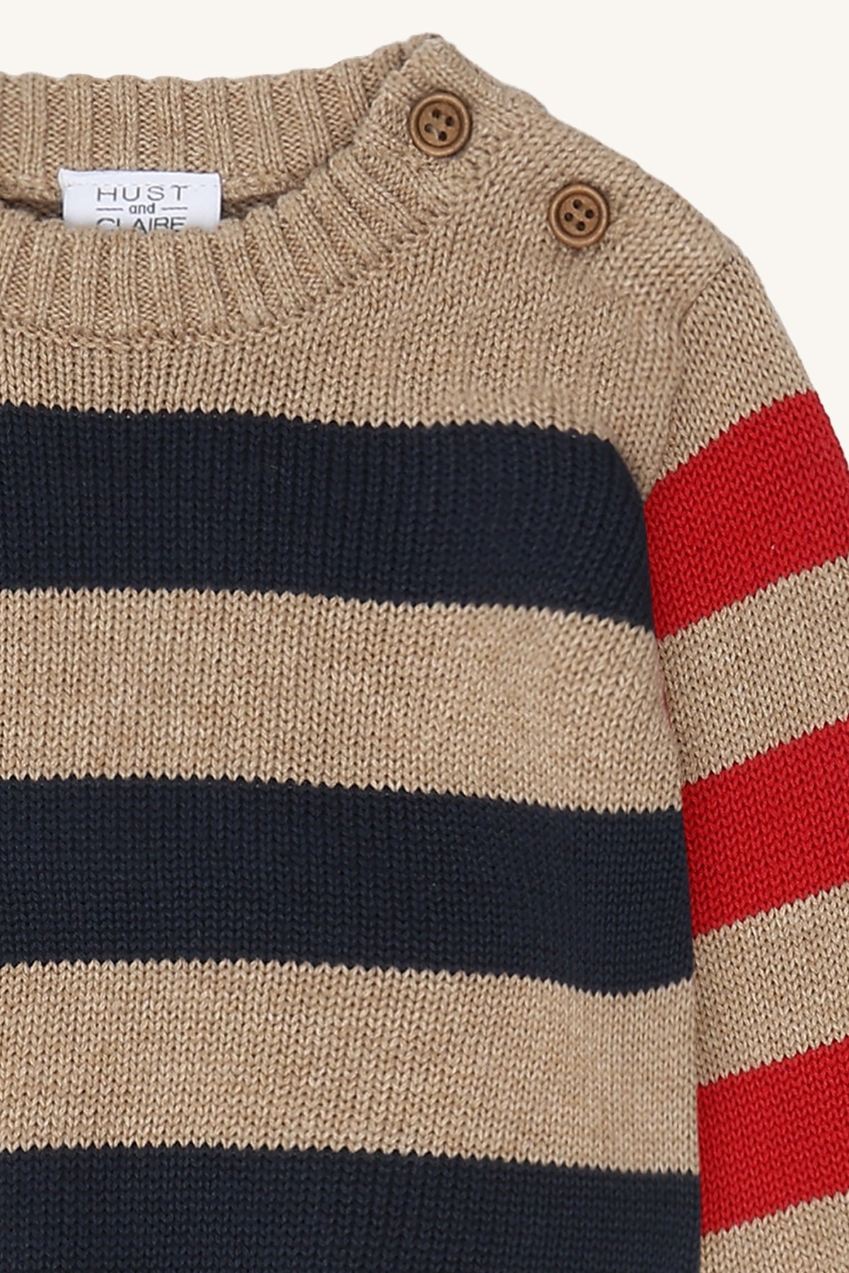 Hust & Claire "Pullover Pilou, gestreift" - Bisquit