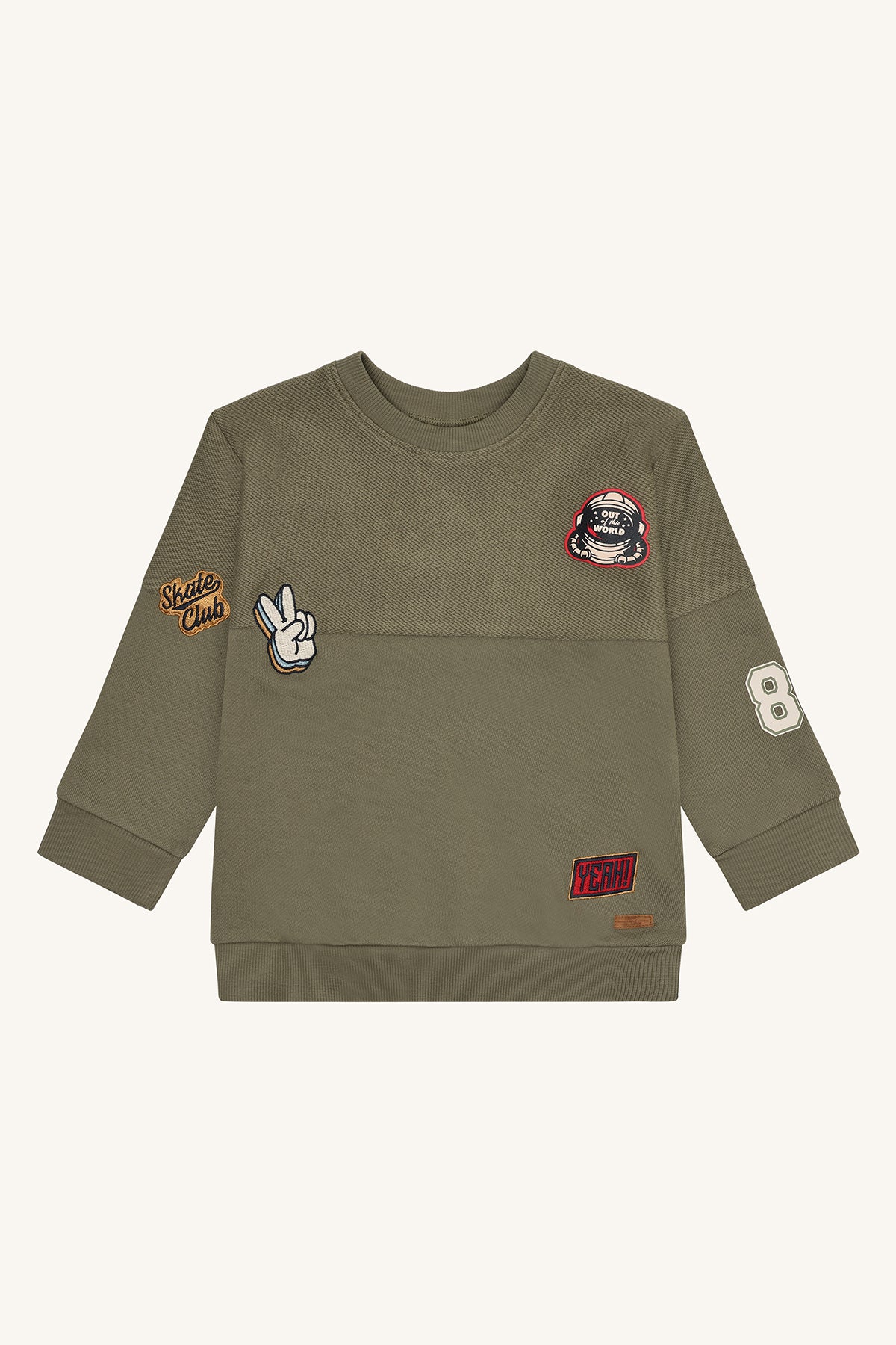 Hust & Claire "Sweatshirt mit Bestickung Sejer Cross Terry" - Turtle