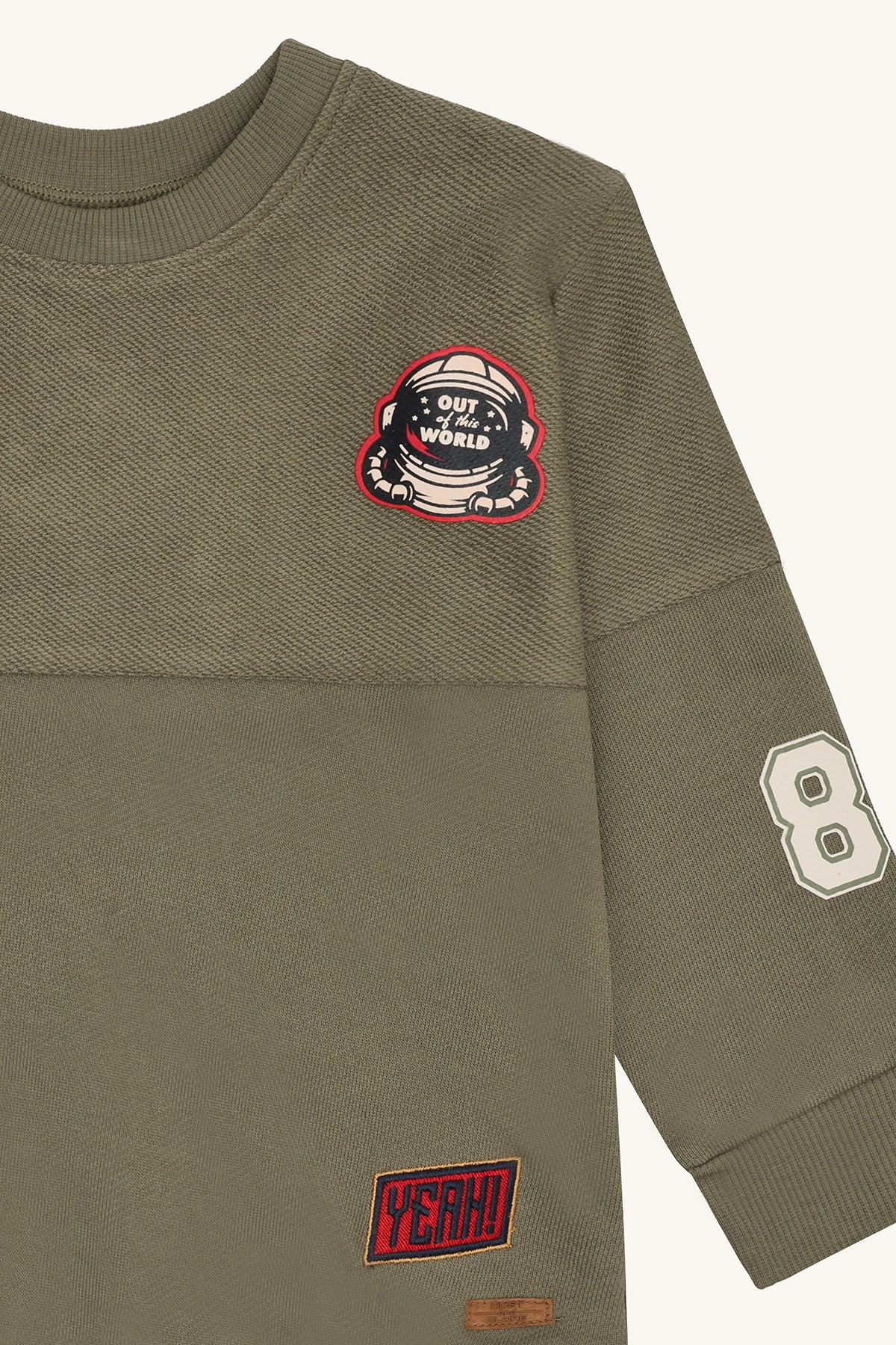 Hust & Claire "Sweatshirt mit Bestickung Sejer Cross Terry" - Turtle