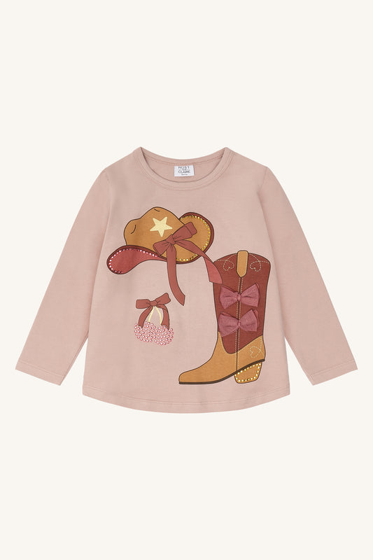 Hust & Claire "T-Shirt langarm Alma Cowgirl" - Adobe Rose