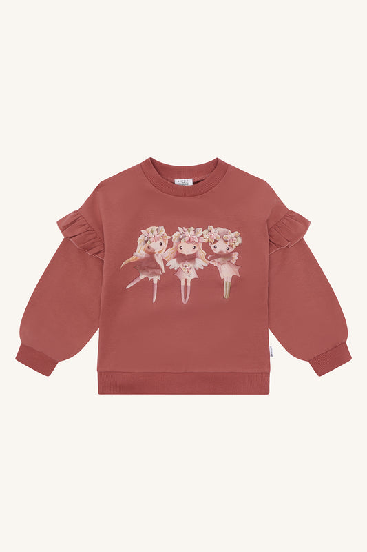 Hust & Claire "Sweatshirt Sicilia Magic" mit Rüschen - Dry Rose