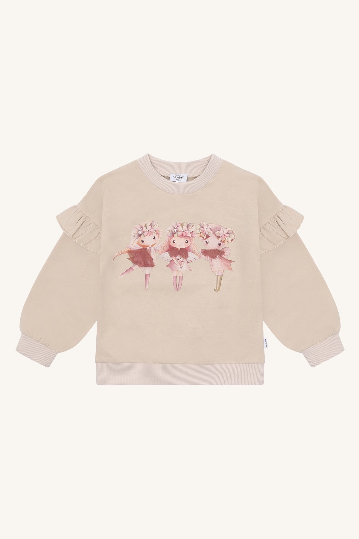 Hust & Claire "Sweatshirt Sicilia Magic" mit Rüsche - French Oak