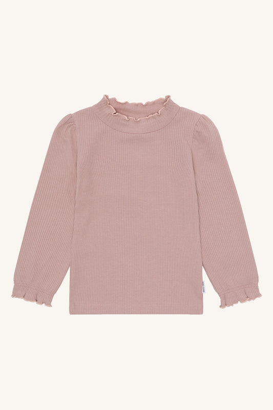 Hust & Claire "T-Shirt langarm Amma Solid" - Adobe Rose