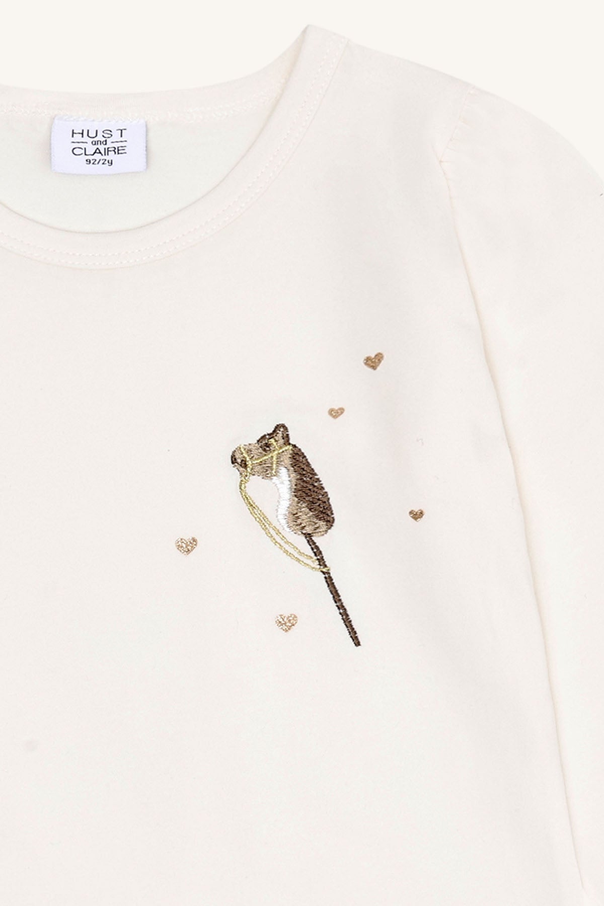 Hust & Claire "T-Shirt langarm Alma Horse" - Sugar