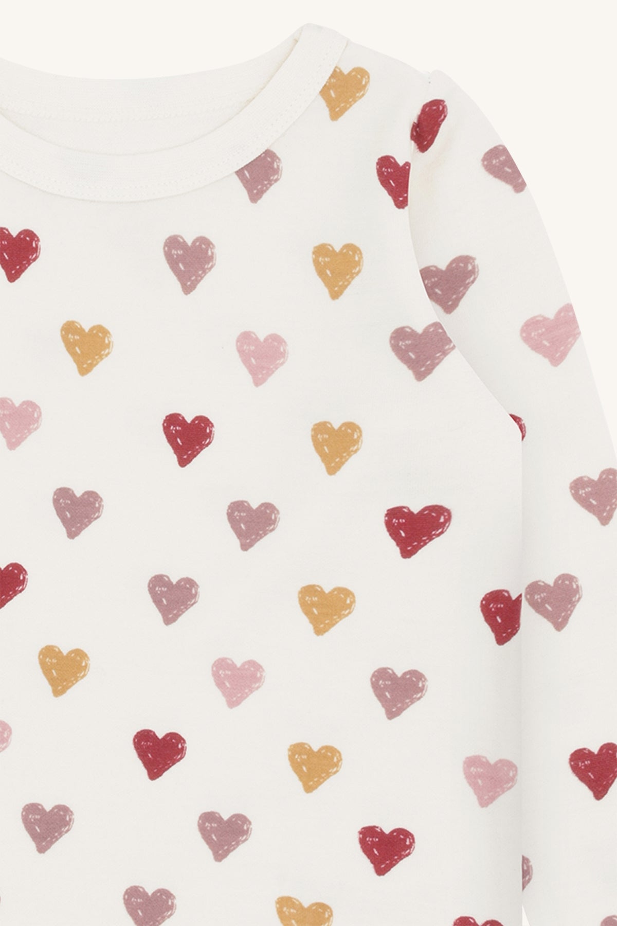 Hust & Claire "T-Shirt langarm Abba Herzchen" - Off White