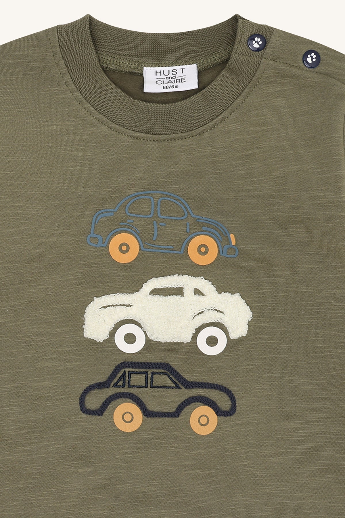 Hust & Claire "Sweatshirt Sofus Loop Cars" - Turtle