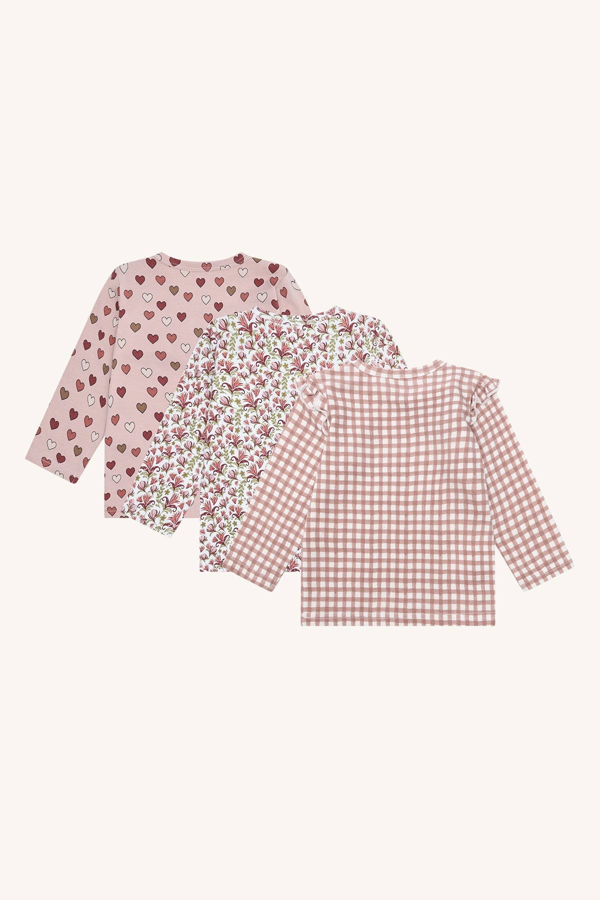 Hust & Claire "T-Shirt langarm Alda" 3er Pack - Adobe Rose