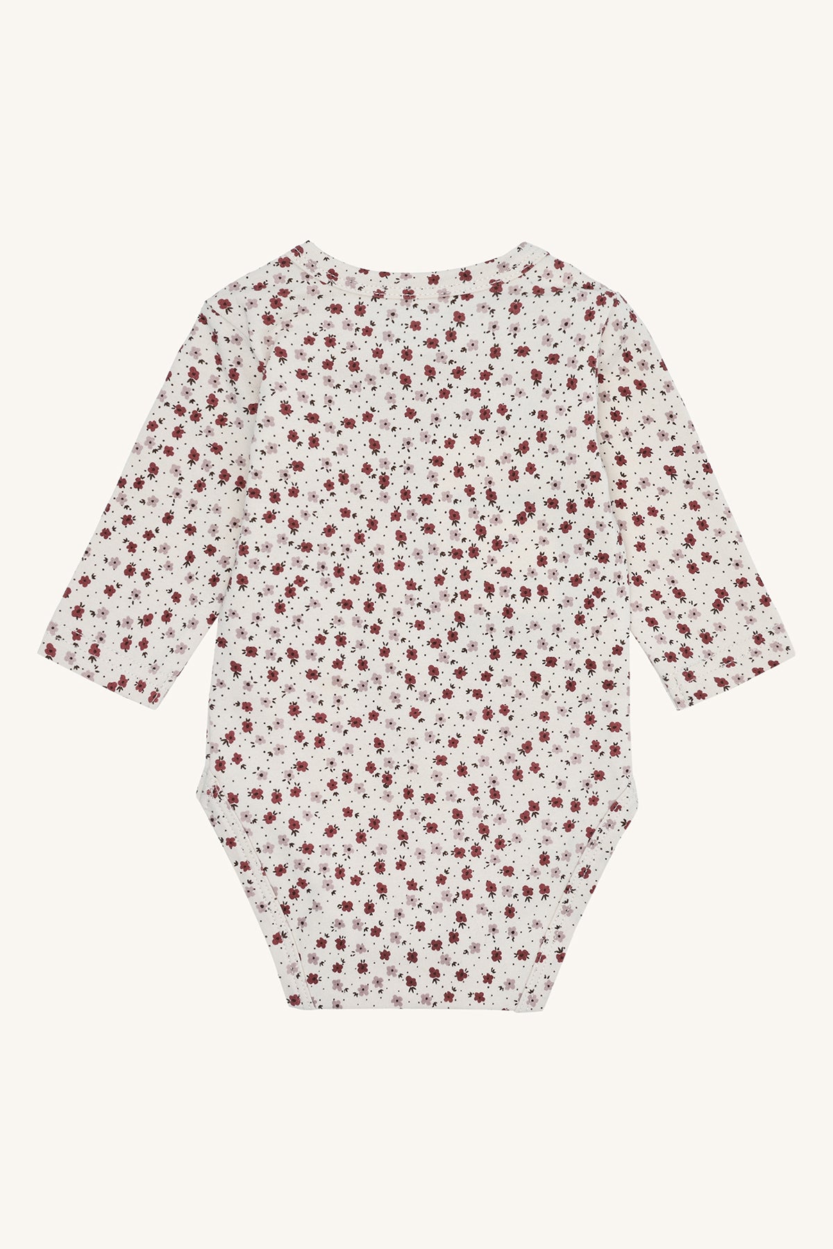 Hust & Claire "Body langarm Bebe" mit Blümchen Druck - Gray mom