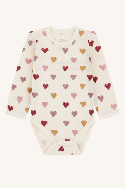 Hust & Claire "Body langarm Baloo Herzchen" - Off White
