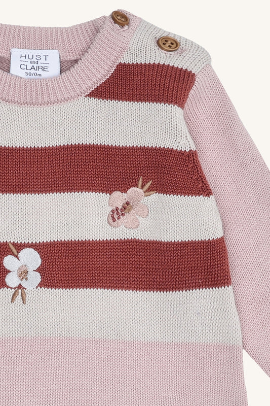 Hust & Claire "Strick-Overall Mill Knit play" - Adobe Rose