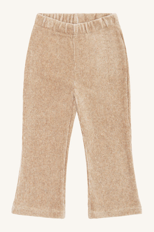 Hust & Claire " Velour-Hose Thilde solid" - Bisquit