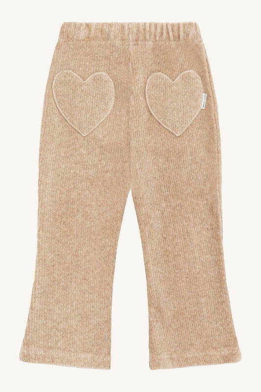 Hust & Claire " Velour-Hose Thilde solid" - Bisquit