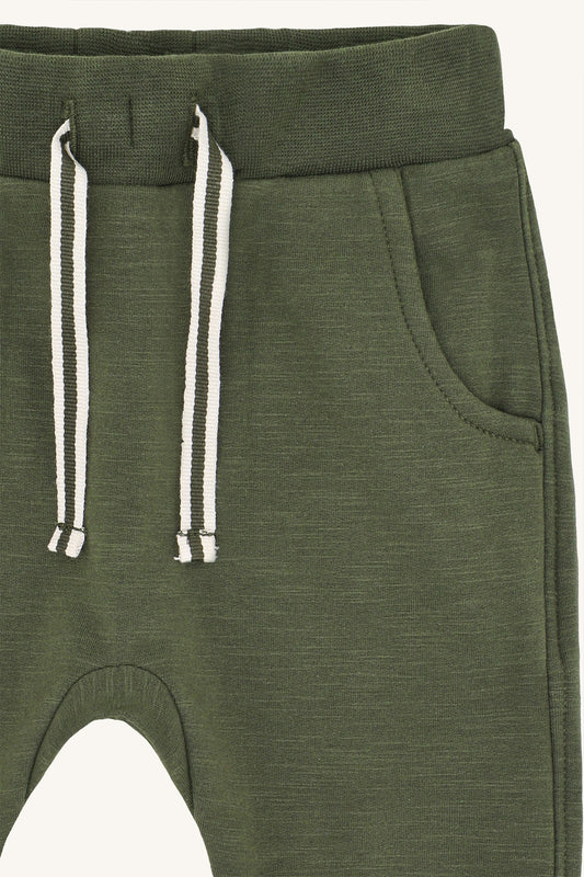 Hust & Claire "Jogginghose Georgey Solid Brushed" - Deep Ivy