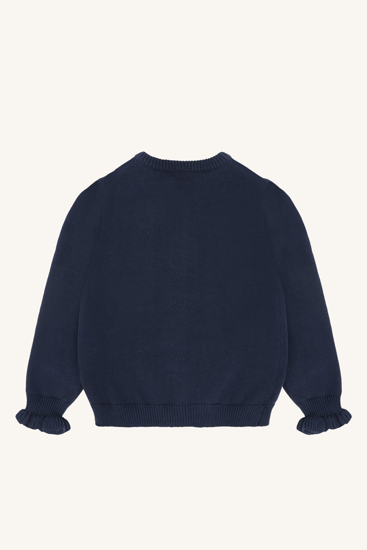 Hust & Claire "Strickjacke Camilia" mit Stickerei - Naval
