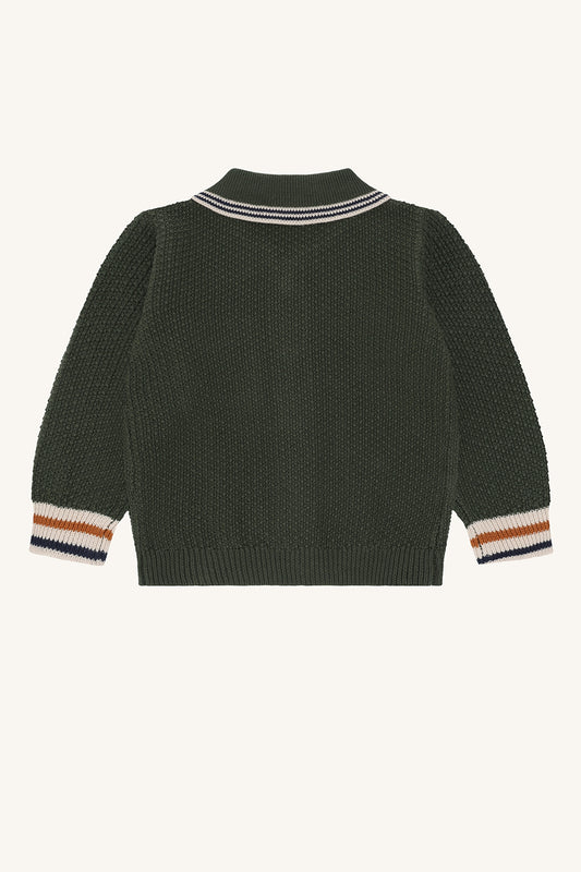Hust & Claire "Strickjacke Charli" - Deep Ivy