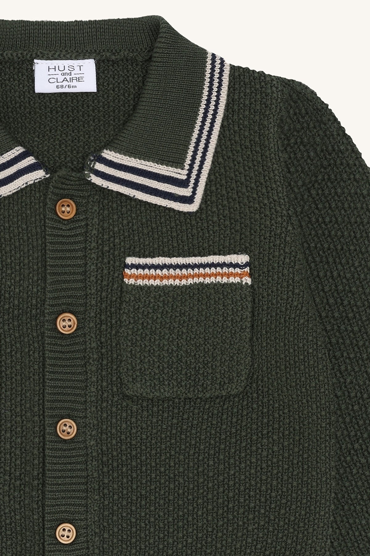 Hust & Claire "Strickjacke Charli" - Deep Ivy