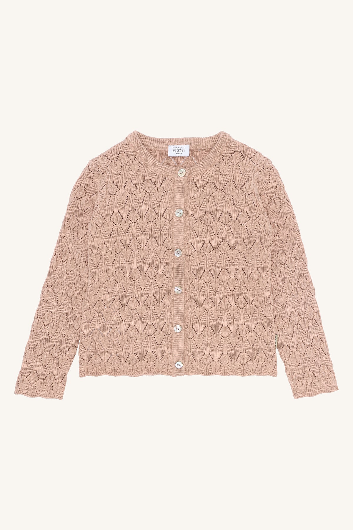 Hust & Claire "Strickjacke Cilja Pointelle" - Rugby Tan