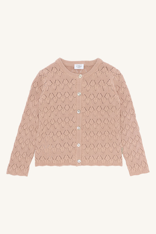 Hust & Claire "Strickjacke Cilja Pointelle" - Rugby Tan