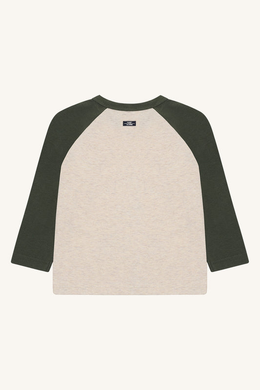 Hust & Claire "T-Shirt langarm Anton Snowboard" - Wheat Melange