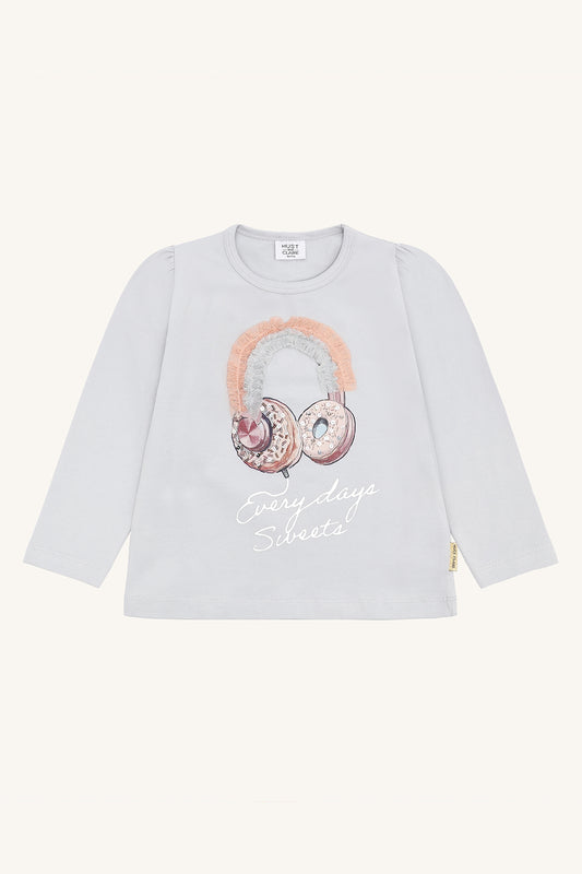 Hust & Claire "T-Shirt langarm Alma" - Light blue