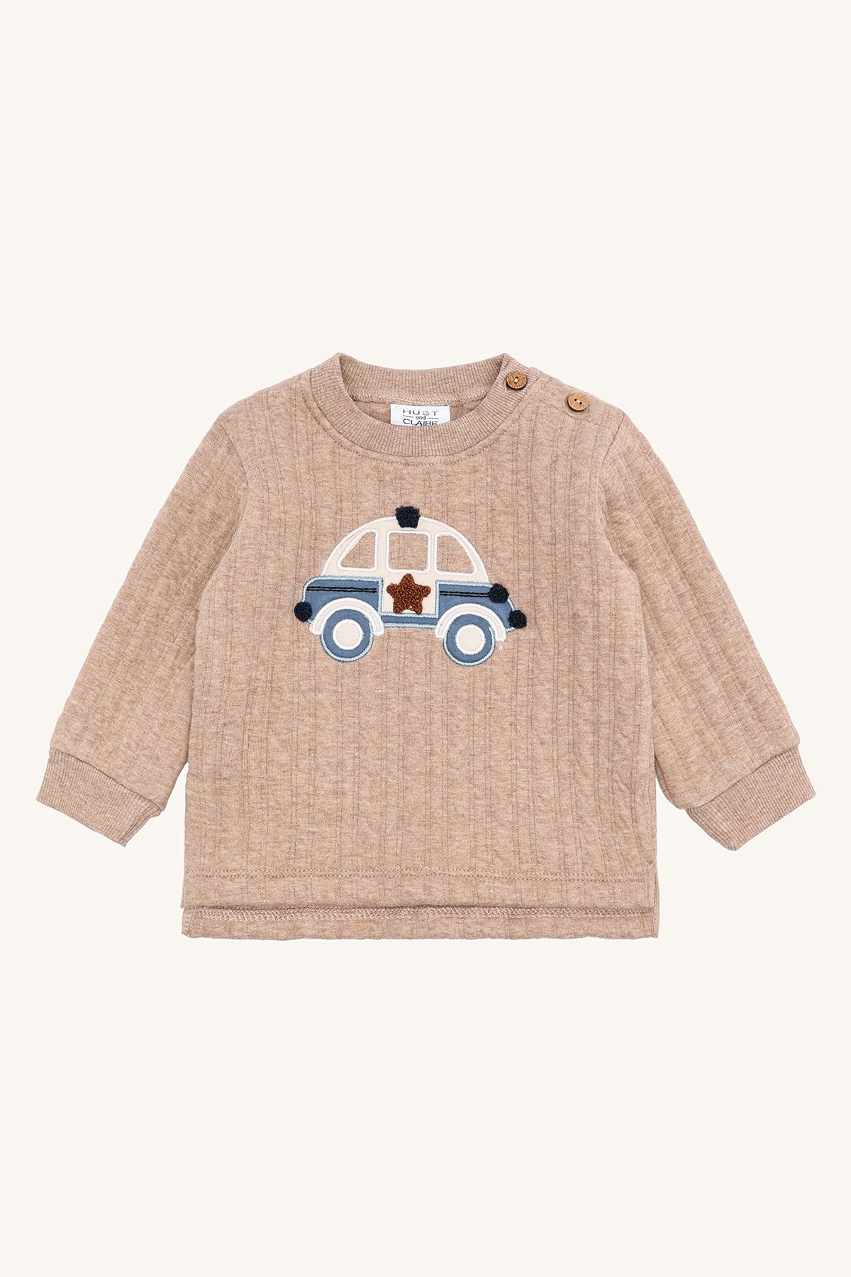 Hust & Claire "Sweatshirt Sofus Polizeiauto" - Bisquit