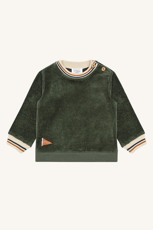 Hust & Claire "Velour Sweatshirt Sofus" - Deep Ivy