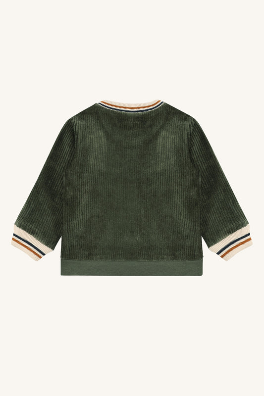 Hust & Claire "Velour Sweatshirt Sofus" - Deep Ivy