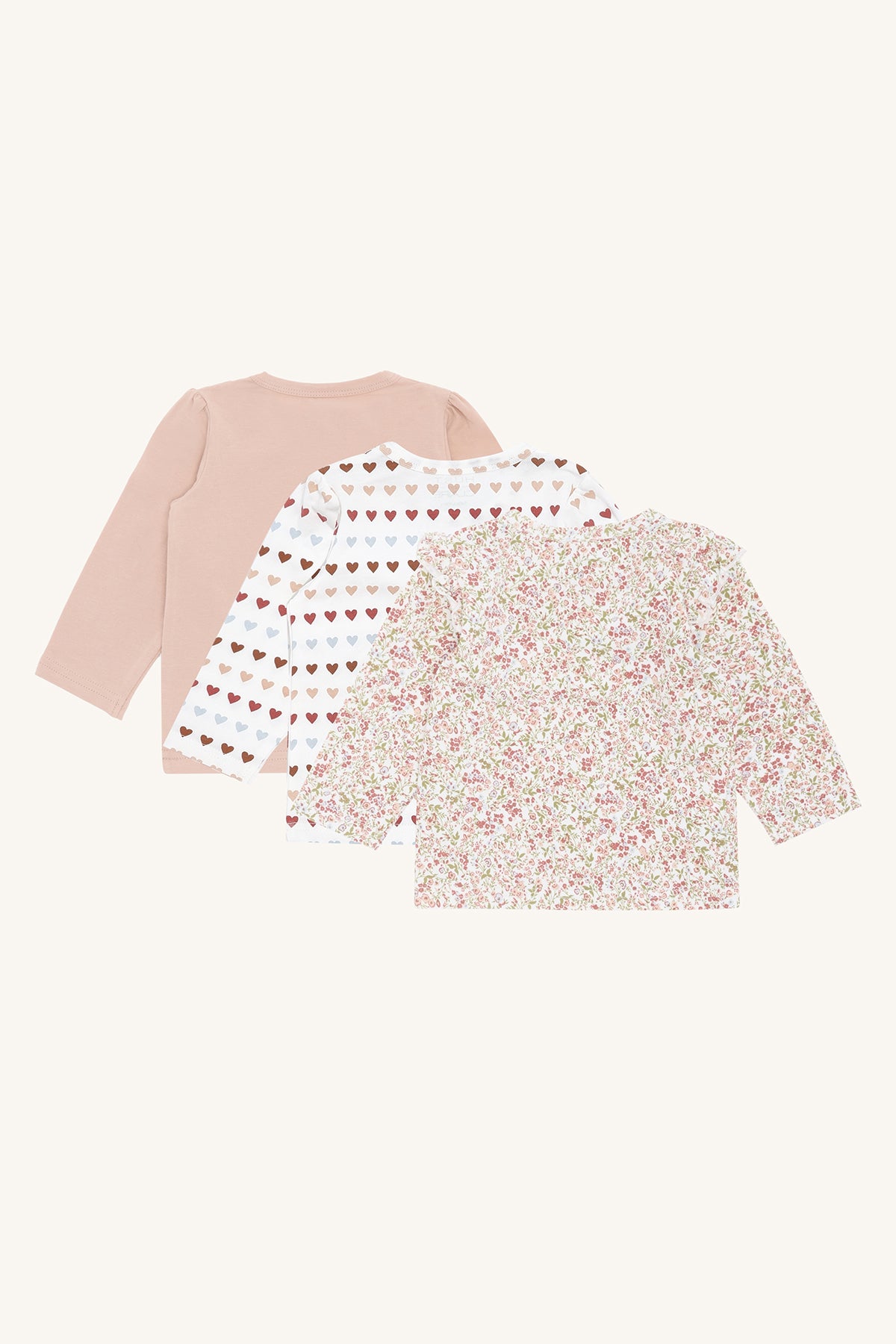Hust & Claire "T-Shirt Alda langarm 3er Pack" - Rugby Tan