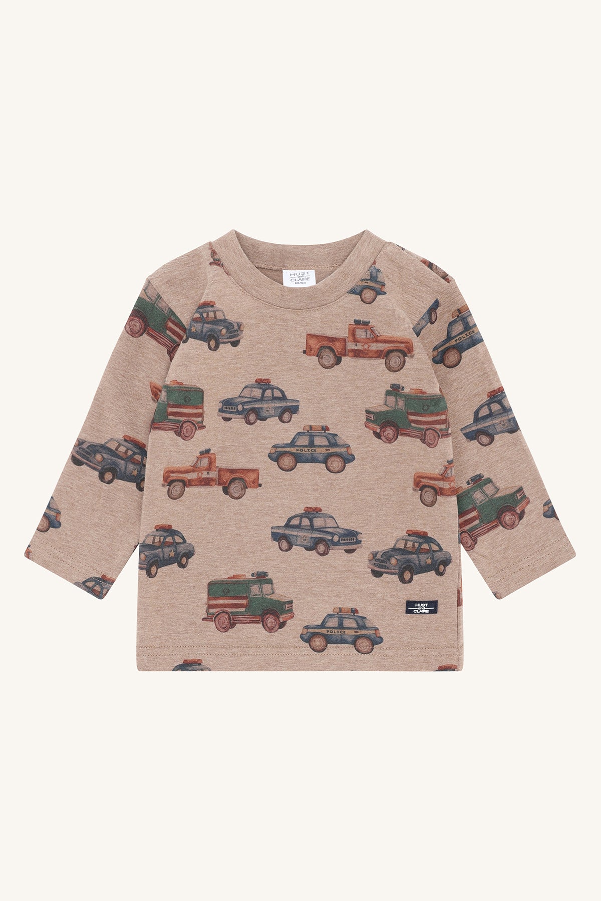 Hust & Claire "T-Shirt langarm Anton Police Cars" - Bisquit