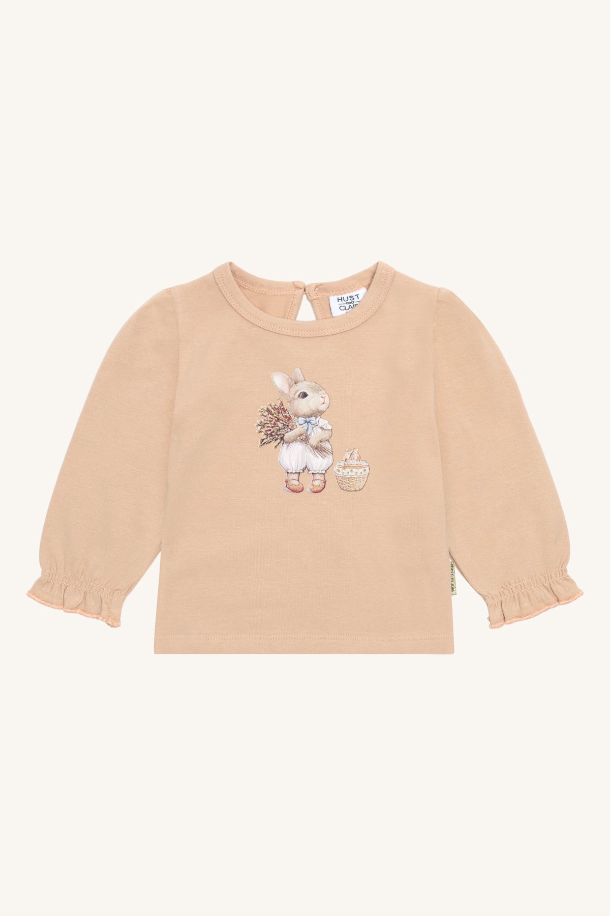 Hust & Claire "T-Shirt langarm Alma Sweet Bunny" - Rugby Tan
