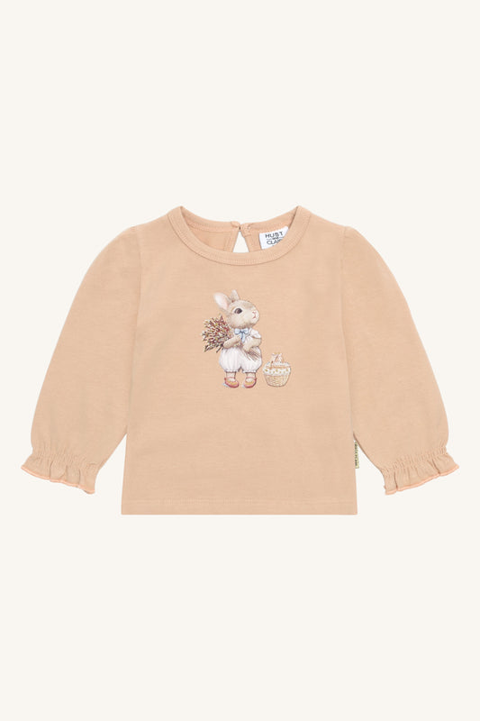 Hust & Claire "T-Shirt langarm Alma Sweet Bunny" - Rugby Tan