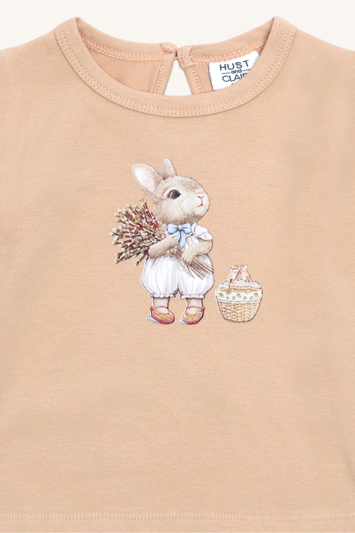 Hust & Claire "T-Shirt langarm Alma Sweet Bunny" - Rugby Tan