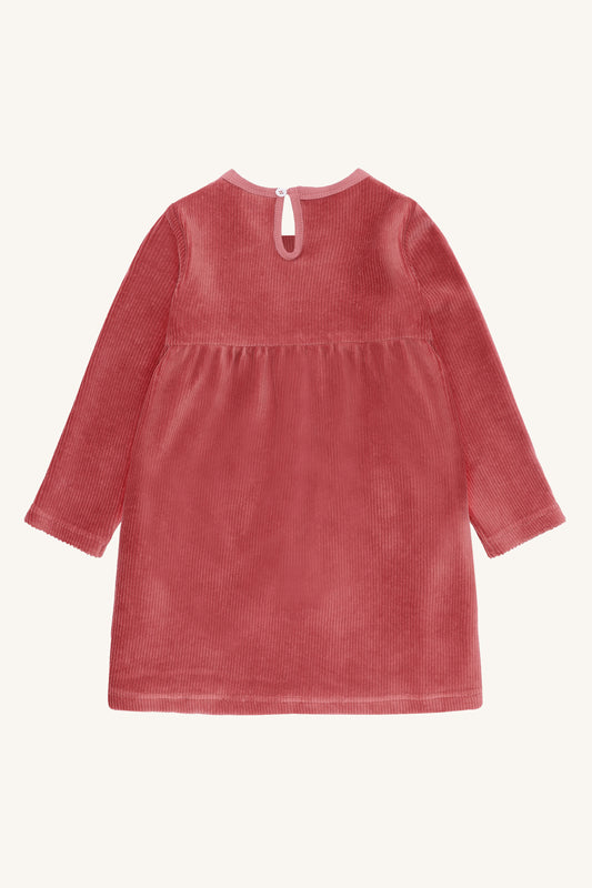 Hust & Claire "Velour-Kleid Donna solid" - Dry rose